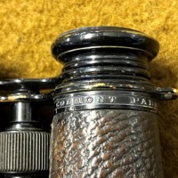 WW1 Military Binoculars by Colmont Paris in Leather Case Stamped 19 HLI for 19th Volunteer Battalion Highland Light Infantry