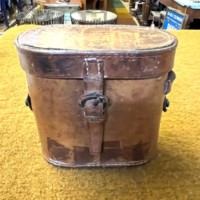 WW1 Military Binoculars by Colmont Paris in Leather Case Stamped 19 HLI for 19th Volunteer Battalion Highland Light Infantry