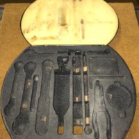 Rare Vintage Jaguar MK2 / Daimler V8 250 Metal Toolkit Tray with Tools Circa 1960