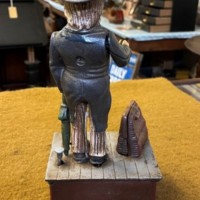 Vintage Cast Iron Uncle Sam U.S. Coin Bank