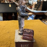 Vintage Cast Iron Uncle Sam U.S. Coin Bank