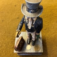 Vintage Cast Iron Uncle Sam U.S. Coin Bank