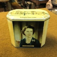 Vintage Tea Caddy Souvenir of the Coronation of H.M Queen Elizabeth II June 2nd 1953