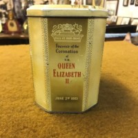 Vintage Tea Caddy Souvenir of the Coronation of H.M Queen Elizabeth II June 2nd 1953