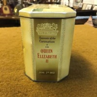 Vintage Tea Caddy Souvenir of the Coronation of H.M Queen Elizabeth II June 2nd 1953