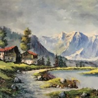 Large Print on Card "﻿Swiss Chalets"