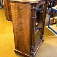 Victorian Inlaid Burr Walnut Display / Music Cabinet