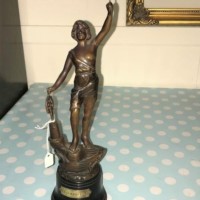 Pair French Spelter Figures