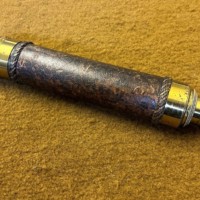 Antique Leather and Brass 3 Draw Telescope