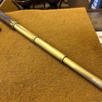 Antique Leather and Brass 3 Draw Telescope
