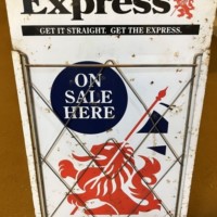 Vintage Scottish Daily Express Newsagents Advertising Sign