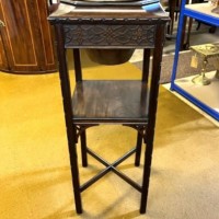 Edwardian Mahogany Jardiniere Stand with Original Brass Liner