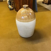 Antique Large Stoneware Flagon John Bisset & Coy Wine Merchants 37 Queen Street Aberdeen