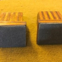 Vintage Pair of Laminated Wood Book Ends