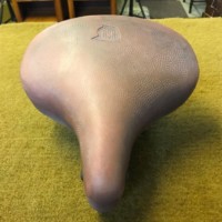 Vintage NSU Rubberised and Sprung Bicycle Saddle