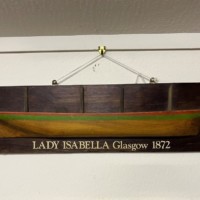 Vintage Nautical Plaque Half Hull of Lady Isabella Glasgow 1872