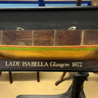 Vintage Nautical Plaque Half Hull of Lady Isabella Glasgow 1872
