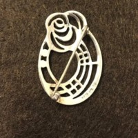 Vintage Sterling Silver Kit Heath Glasgow Rose Brooch