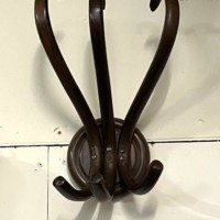 Vintage Thonet Style Wall Mounted Bentwood Coat / Hat Rack