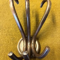 Vintage Thonet Style Wall Mounted Bentwood Coat / Hat Rack