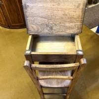 Antique Solid Oak Childs School Desk and Chair