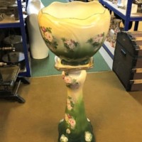 Ceramic Jardiniere and Stand