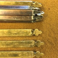 Vintage Brass Stair Rods "Pellets Trefoil"