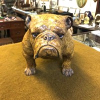 Vintage Large Heavy Resin Bulldog by North Light