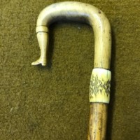 Antique Scottish Walking Stick with Boot Shaped Handle