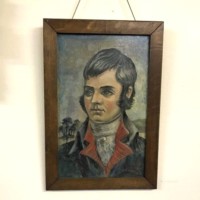 Vintage Oil Painting of Robert Burns Signed H R Wilson (After the Original by Alexander Nasmyth in 1787)