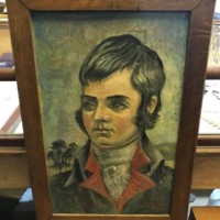 Vintage Oil Painting of Robert Burns Signed H R Wilson (After the Original by Alexander Nasmyth in 1787)