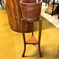 Antique Oak Barrel Planter by R.A. Lister Co Ltd Dursley England