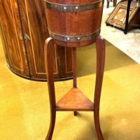 Antique Oak Barrel Planter by R.A. Lister Co Ltd Dursley England