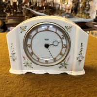 Vintage Smiths Floral Pattern Bakelite Mantle Clock