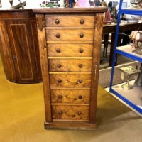 Victorian Figured Walnut Wellington Chest