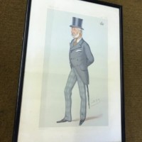 Victorian Framed Vanity Fair SPY Lithograph of The Duke of Manchester "The Colonies"