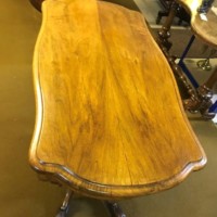 Late Victorian Walnut Folding Cradle Base Gaming Table