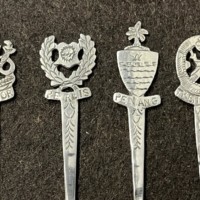 Vintage Set of 11 Malaysian Silver State Crest Pins