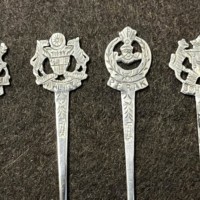 Vintage Set of 11 Malaysian Silver State Crest Pins