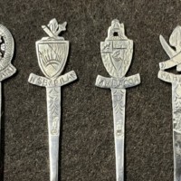 Vintage Set of 11 Malaysian Silver State Crest Pins