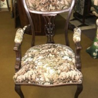 Victorian Mahogany Open Armchair