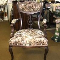 Victorian Mahogany Open Armchair