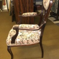 Victorian Mahogany Open Armchair