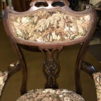 Victorian Mahogany Open Armchair