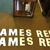 Wooden Shop Sign Letters JAMES REID (2 Sets)