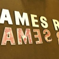 Wooden Shop Sign Letters JAMES REID (2 Sets)