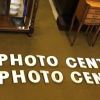 Wooden Shop Sign Letters THE PHOTO CENTER (2 Sets)