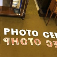 Wooden Shop Sign Letters THE PHOTO CENTER (2 Sets)