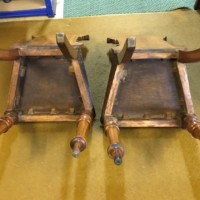 Pair of Victorian Walnut Hall Chairs