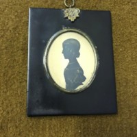 19th Century Portrait Silhouette of a Lady with Highlights Picked Out in Gold